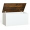 Multipurpose White Toy Storage Chest with Bench Seating Top and Lid for Bedroom or Living Room